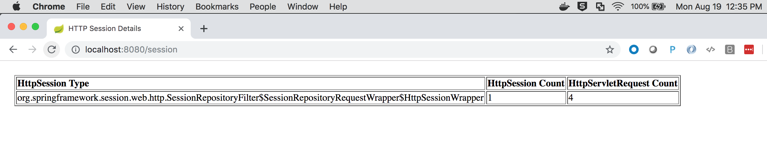 HttpSessionCachingApplication SpringSession