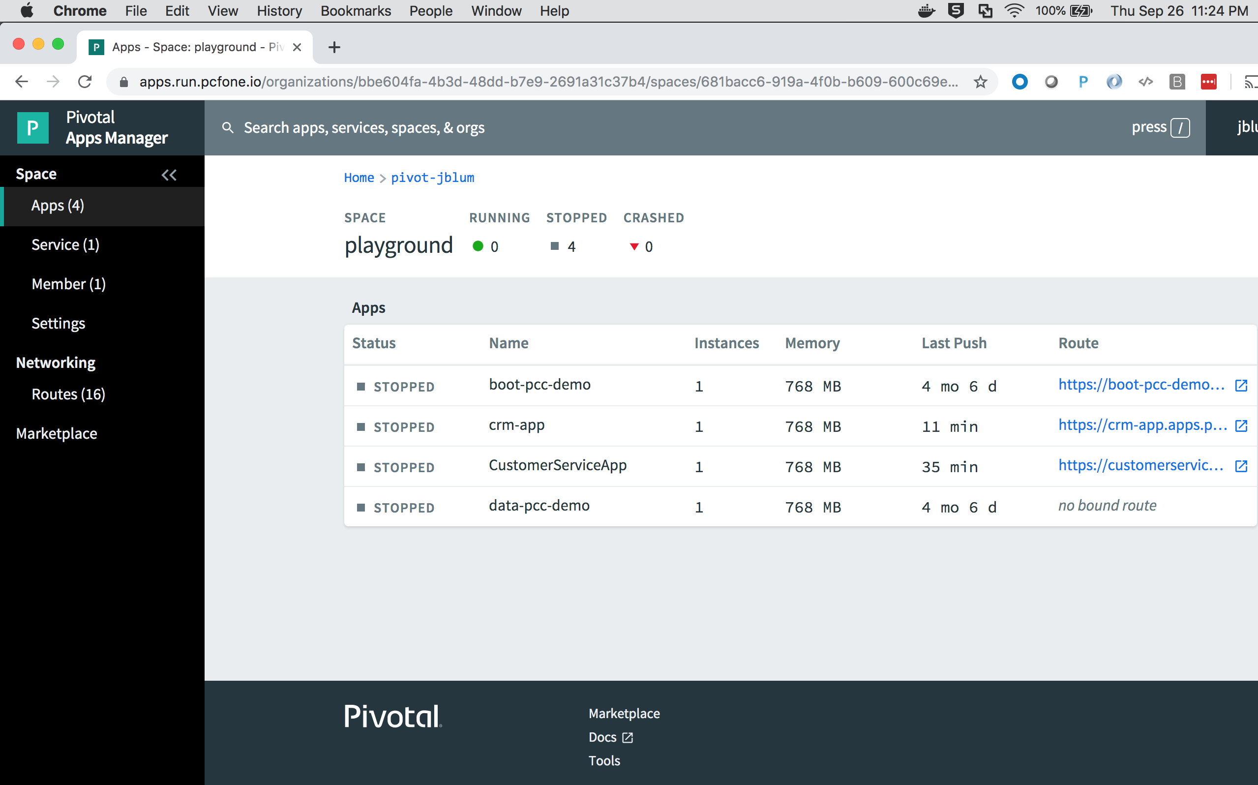 pvtl appsmanager org space apps