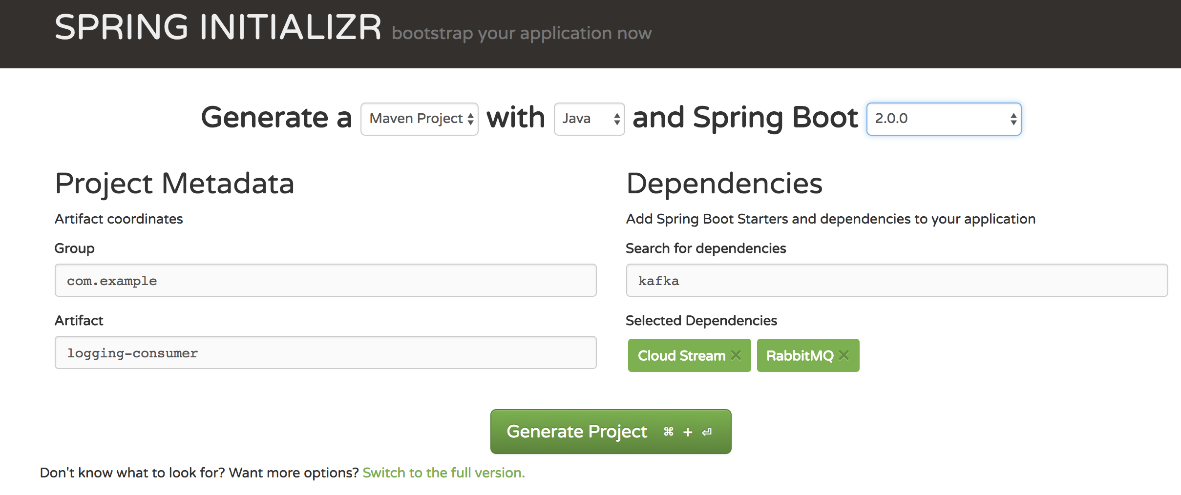 Spring sample application store