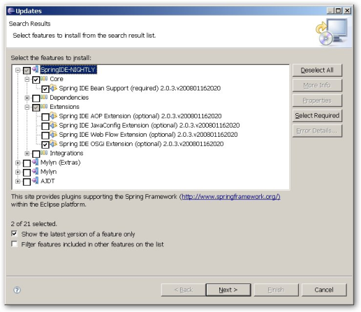 Select Spring IDE OSGI extension