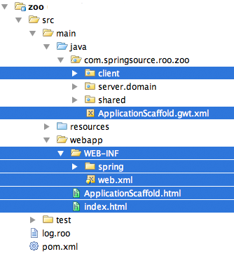 Figure GWT.2: New packages and files created from running “gwt setup”