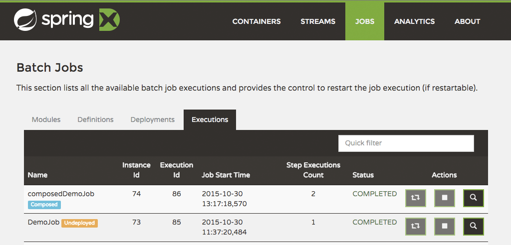 Composed Job Execution