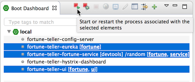 eclipse spring boot dashboard